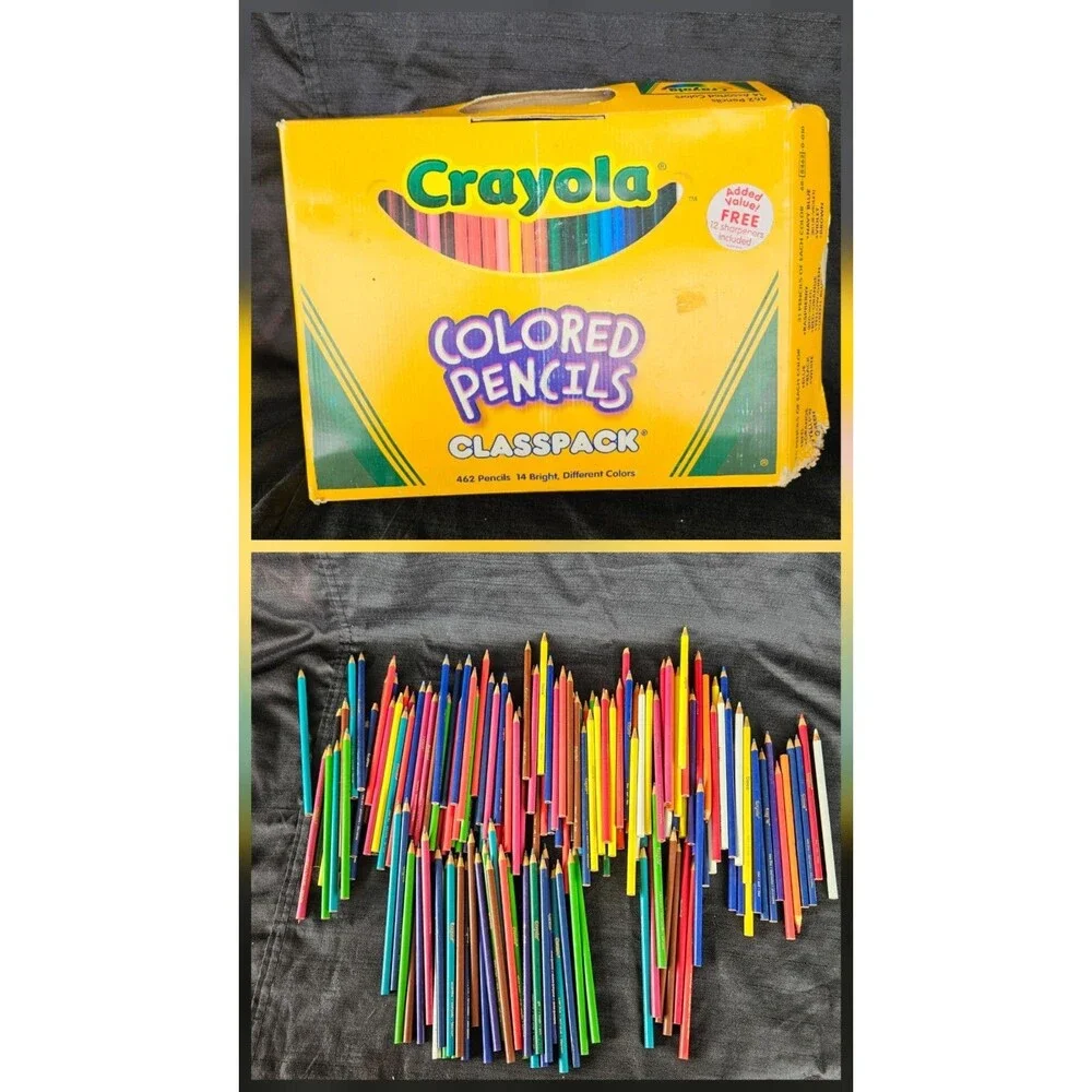 Vintage Crayola 165  Colored Pencils Class Pack Box Set USA Made Y2K 2003